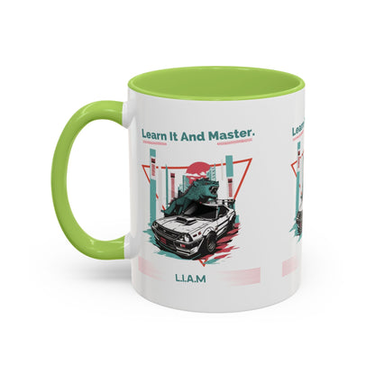 Personalized Retro Racing Accent Coffee Mug