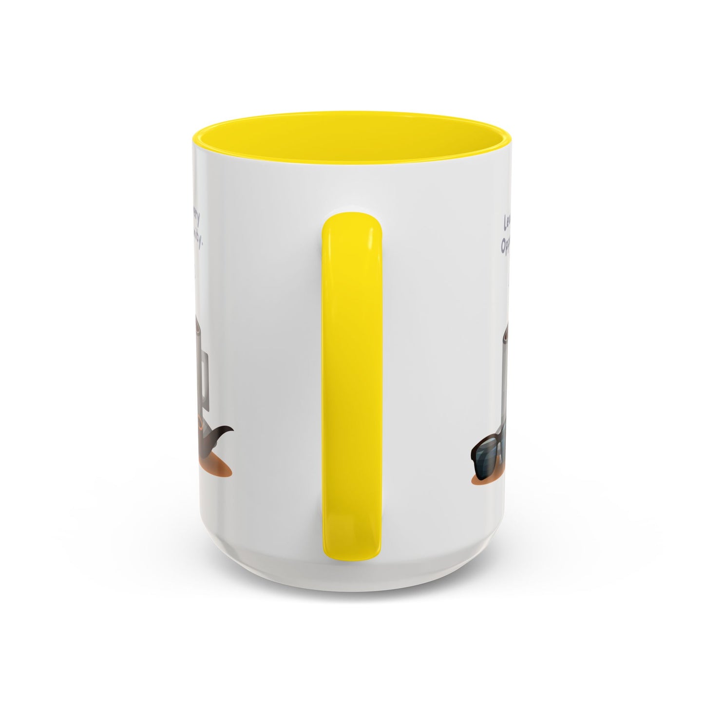 Personalized Initial Coffee and Sunglasses Accent Coffee Mug