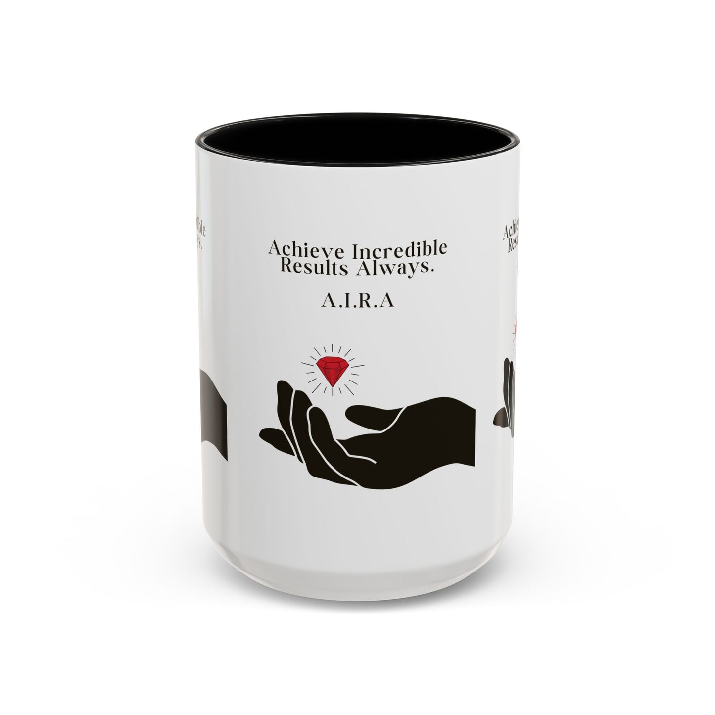 Personalized Initial Hand and Gem Accent Coffee Mug