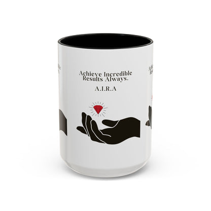 Personalized Initial Hand and Gem Accent Coffee Mug