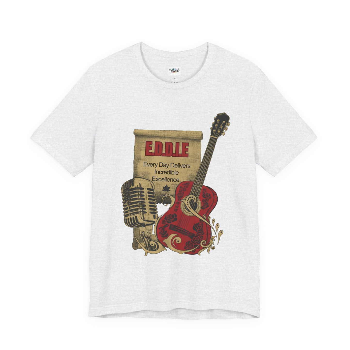 Personalized Music Vintage Microphone & Guitar Tee