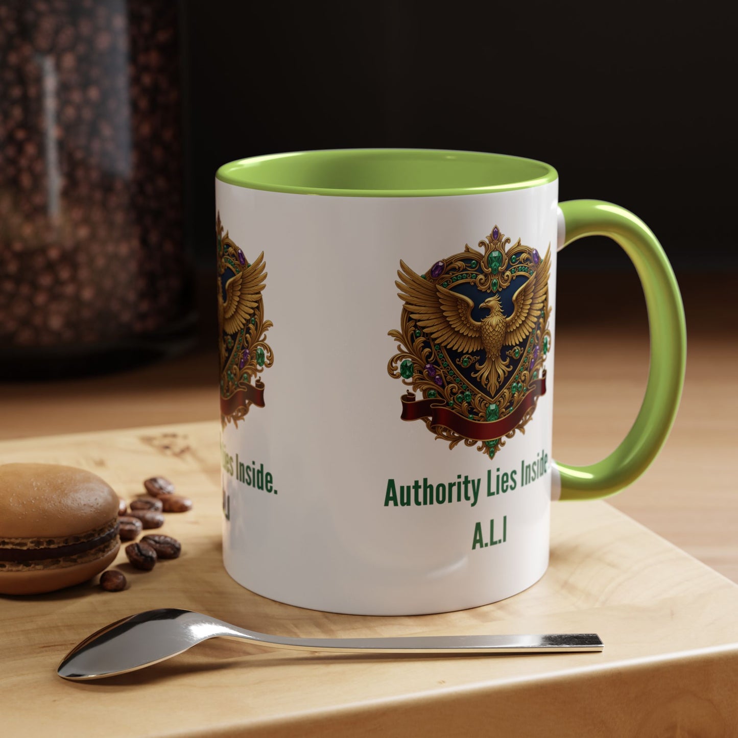 Personalized Initial Eagle Accent Coffee Mug