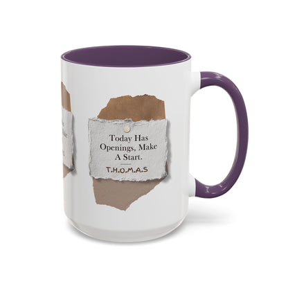 Personalized Torn Paper Note Accent Coffee Mug