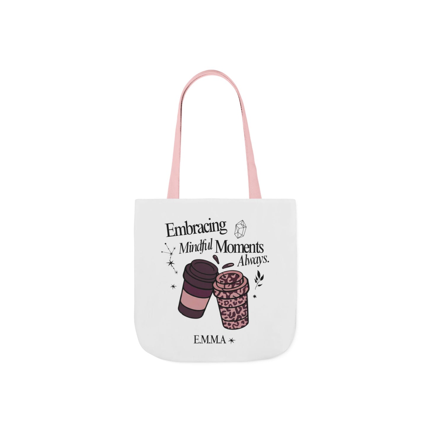Personalized Initial Quote Coffee Cup Canvas Tote Custom Name