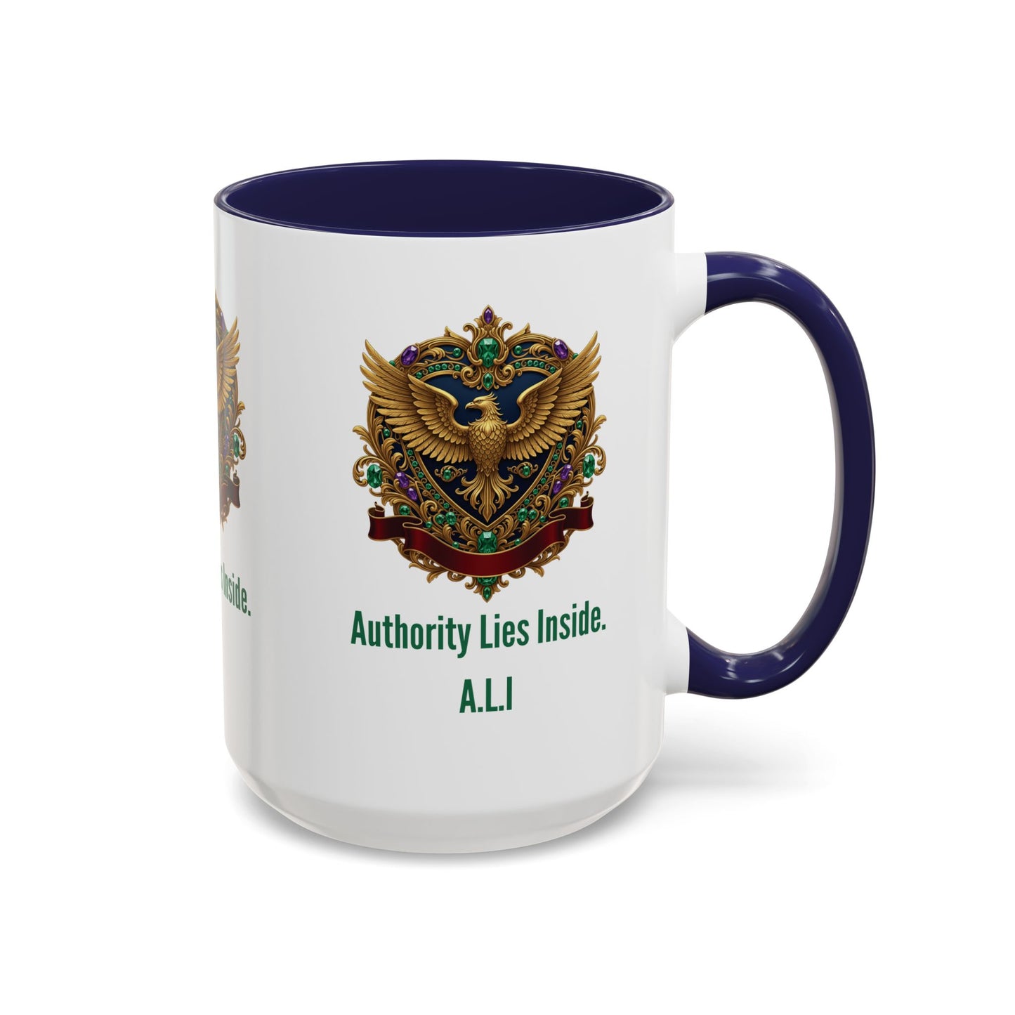 Personalized Initial Eagle Accent Coffee Mug
