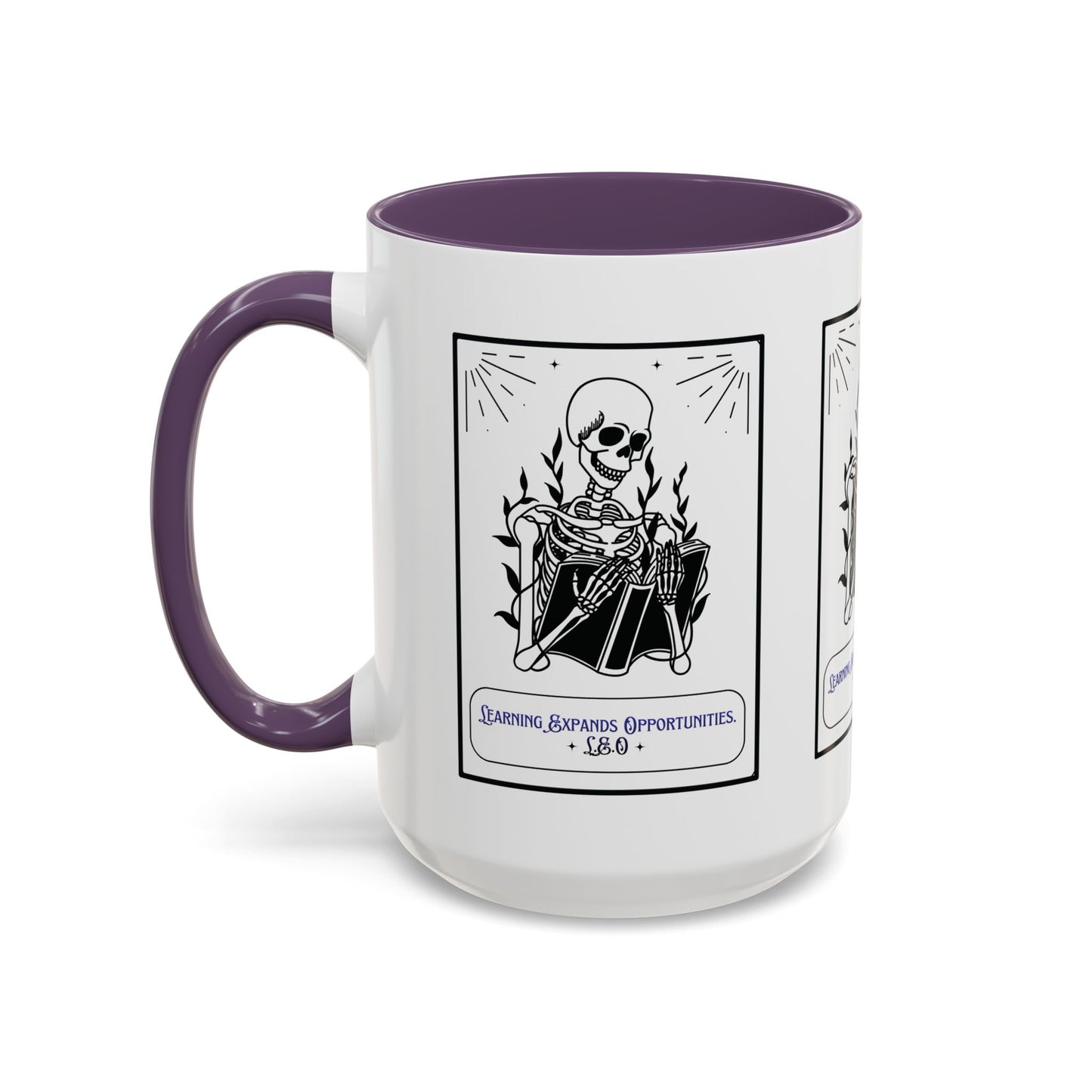 Personalized Initial Skeleton Accent Coffee Mug