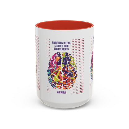 Personalized Initial Brain Accent Coffee Mug