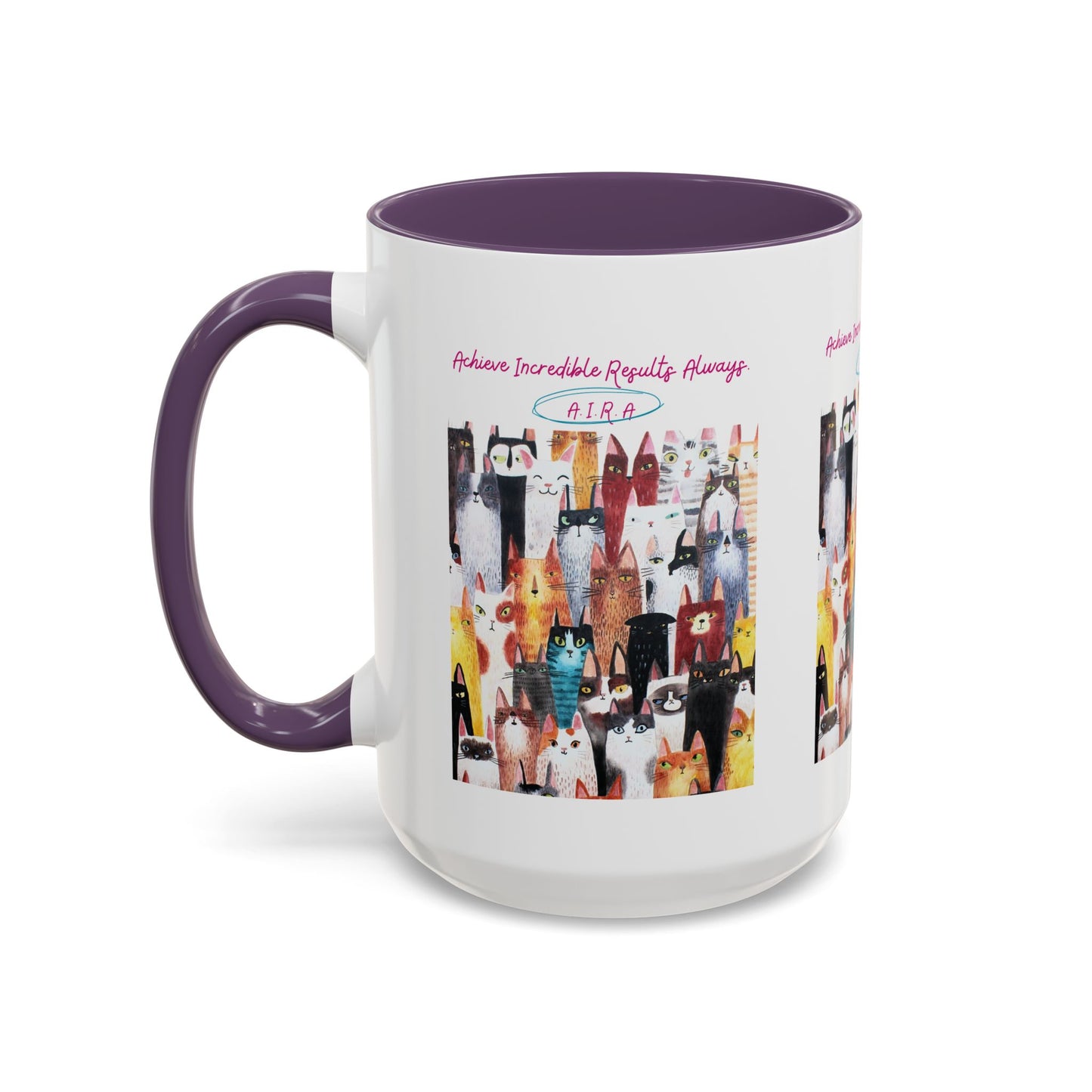 Personalized Initial Cat Collage Accent Coffee Mug