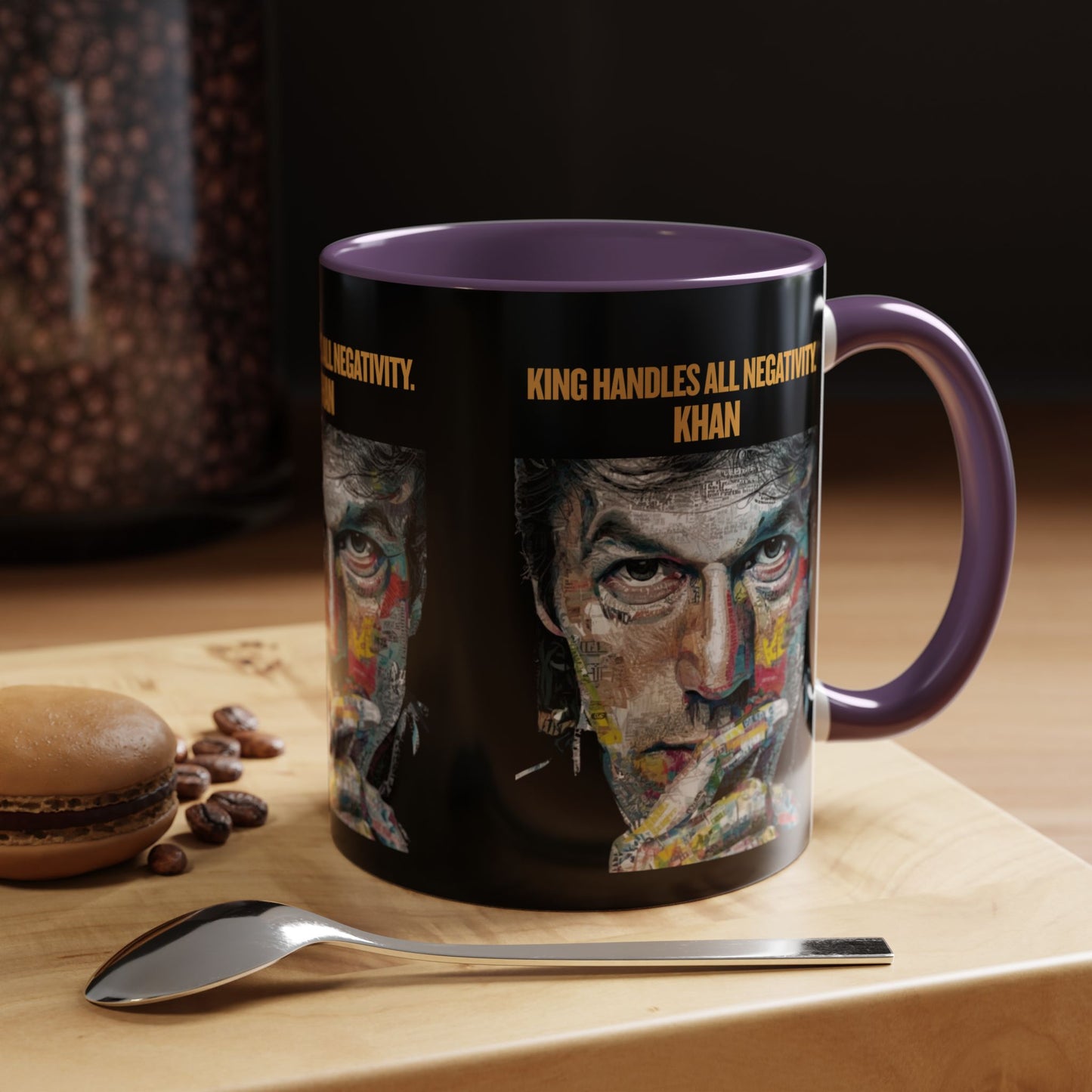 Personalized Initial Khan Accent Coffee Mug