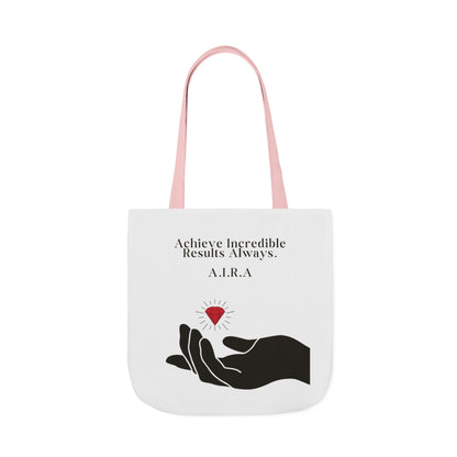 Personalized Initial Quote Gem Hand Canvas Tote Custom Name