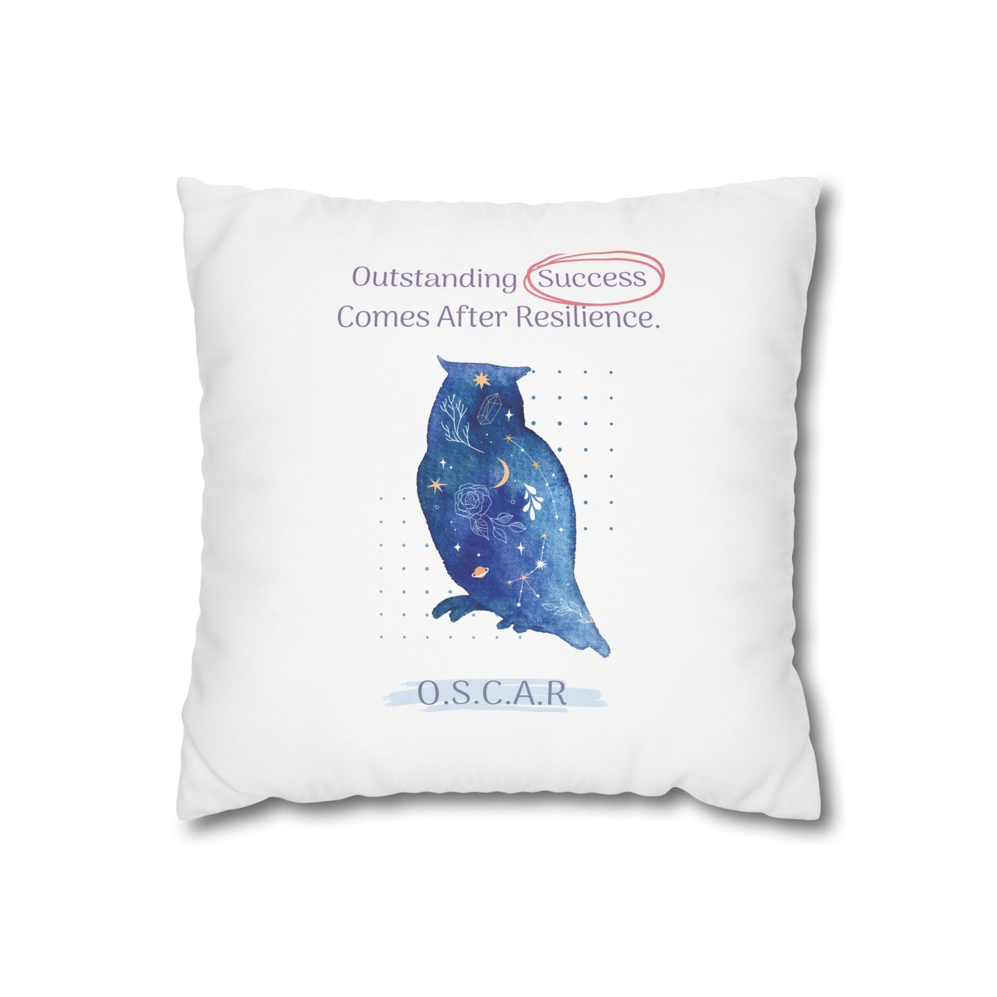 Customized monogrammed pillowcase with personalized quote. High-quality poly canvas square cushion cover, ideal for housewarming, wedding, or anniversary gifts with bespoke text.