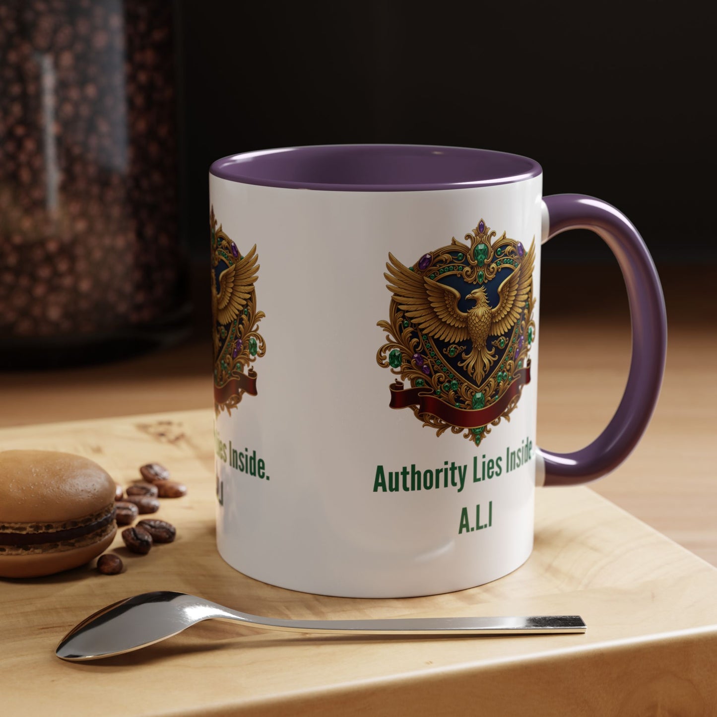 Personalized Initial Eagle Accent Coffee Mug
