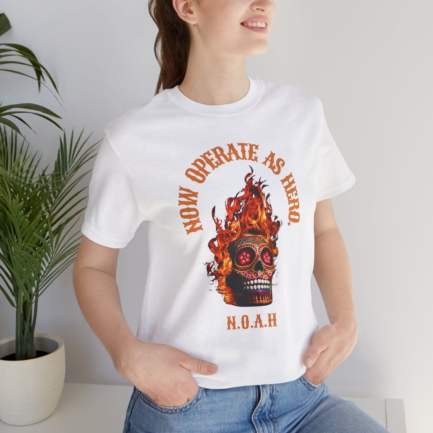 Personalized Fiery Skull Graphic Tee