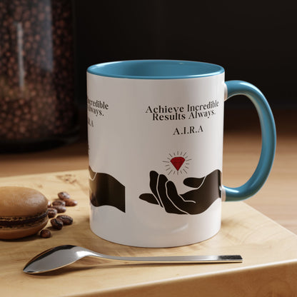 Personalized Initial Hand and Gem Accent Coffee Mug