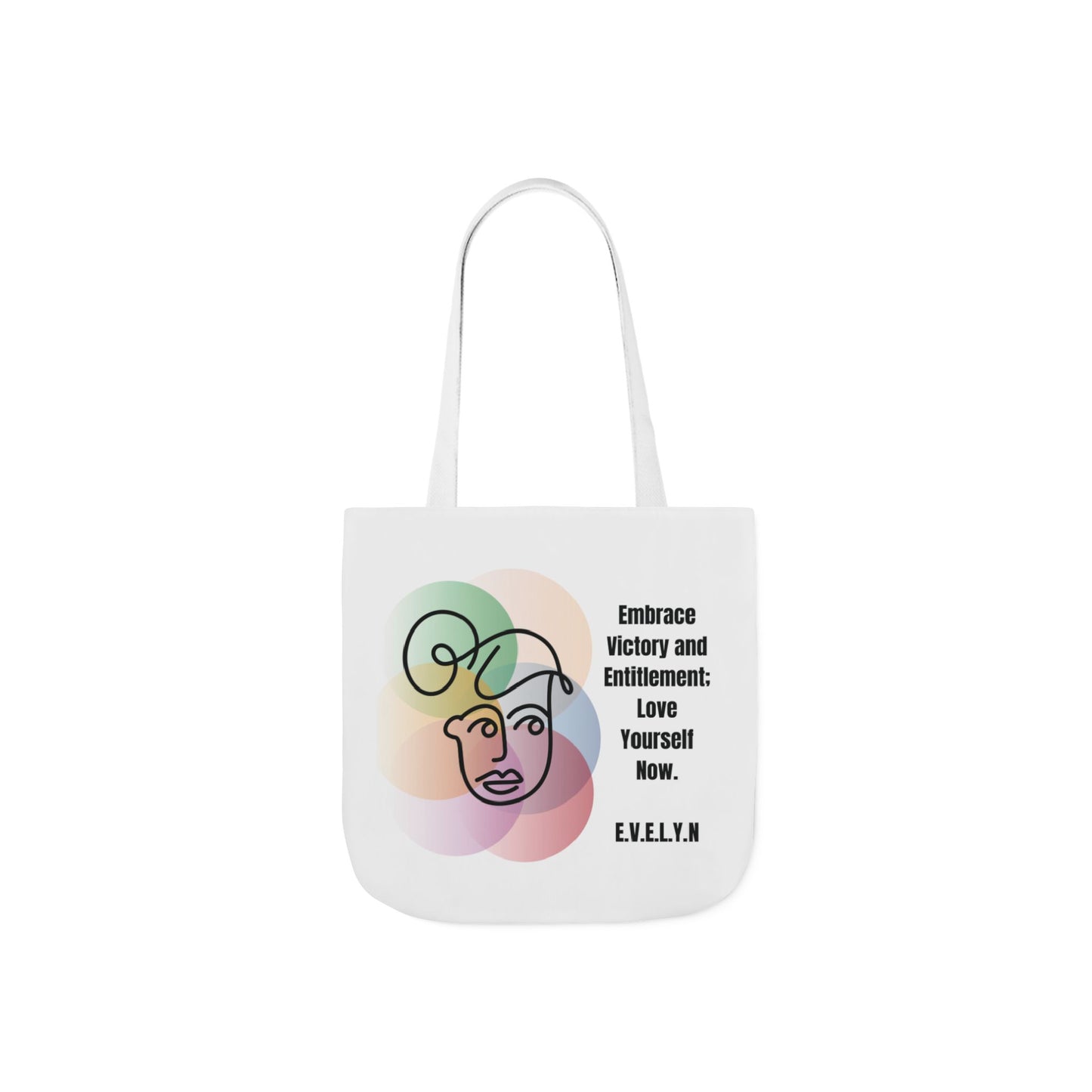 Personalized Initial Quote Sketch Girl Canvas Tote Custom Name
