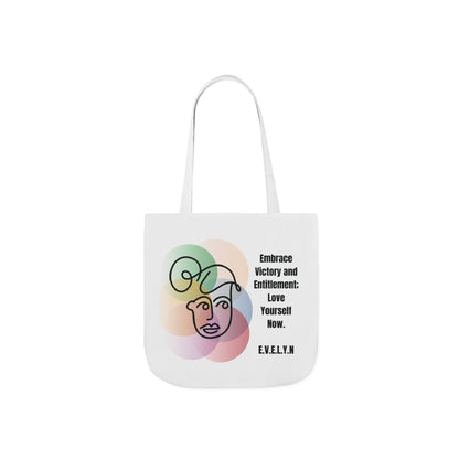 Personalized Initial Quote Sketch Girl Canvas Tote Custom Name