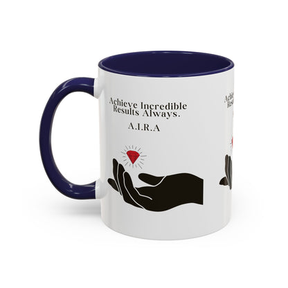 Personalized Initial Hand and Gem Accent Coffee Mug