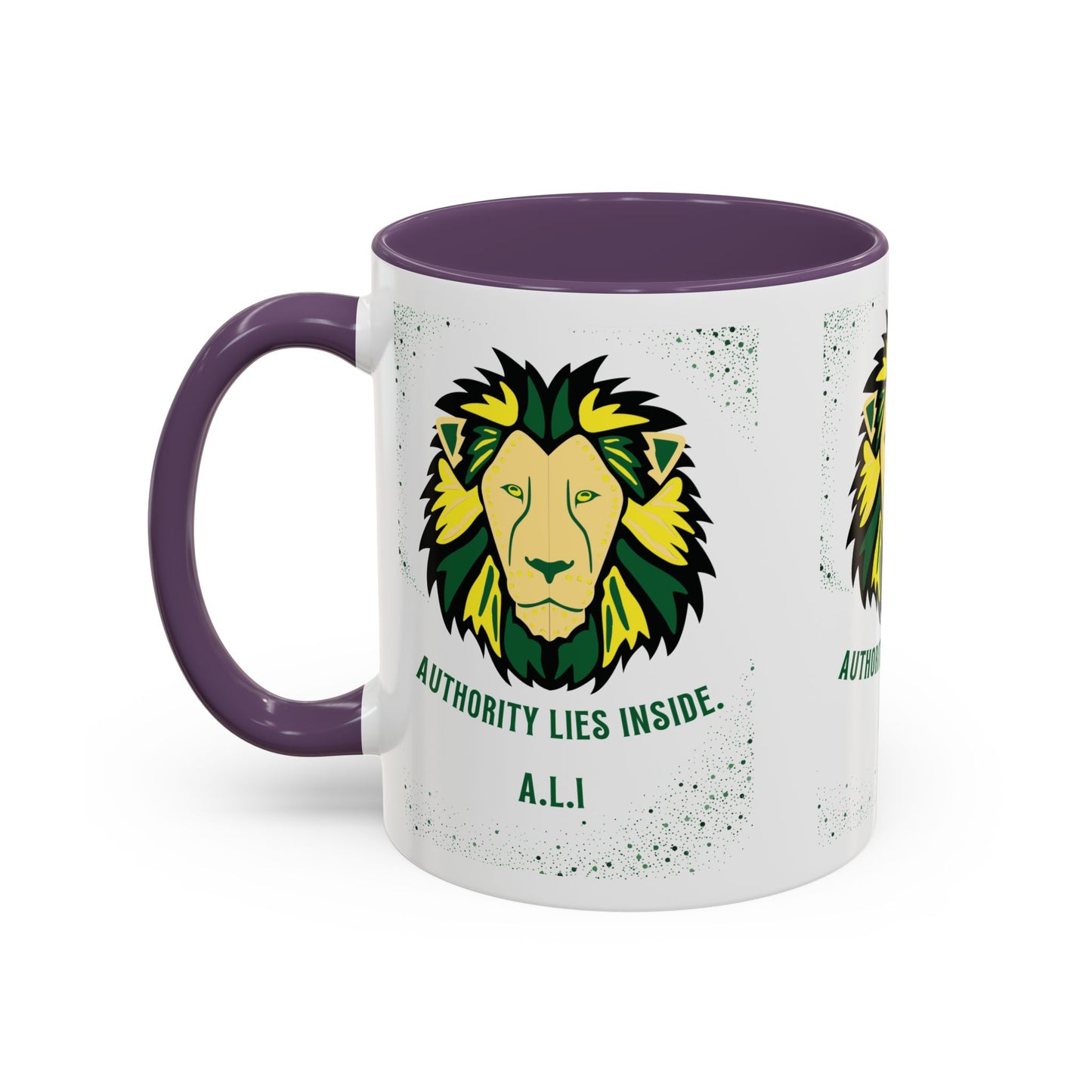 Personalized Initial Lion Accent Coffee Mug