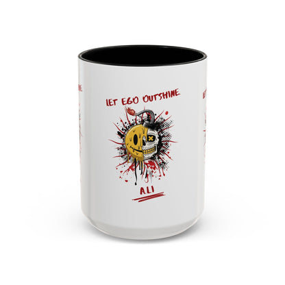 Personalized Split Smile Skull Accent Coffee Mug