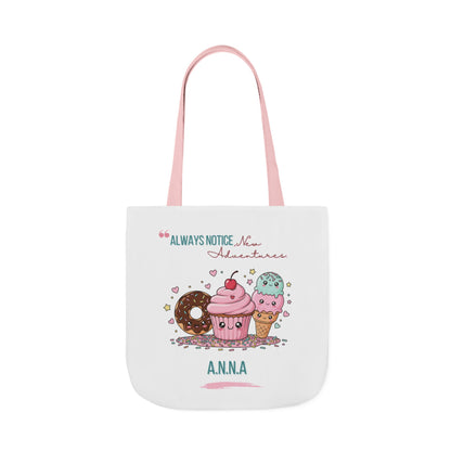 Personalized Initial Quote Sweet Treat Canvas Tote Custom Name
