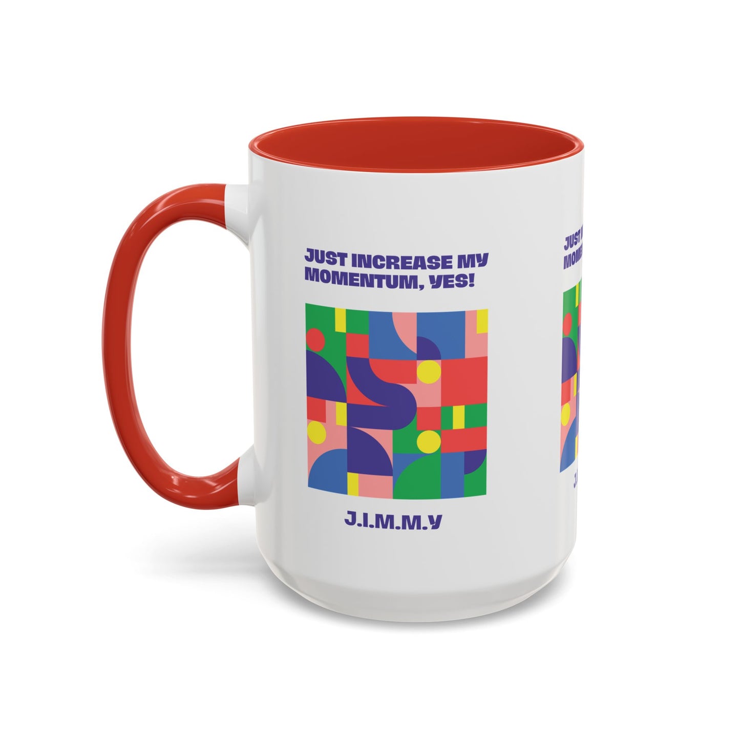 Personalized Initial Colorful Momentum Accent Coffee Mug