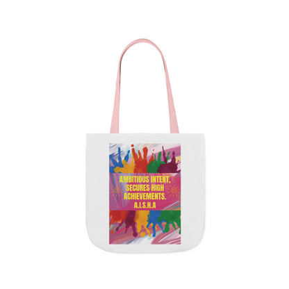 Personalized Initial Quote Colorful Paint Canvas Tote Custom Name