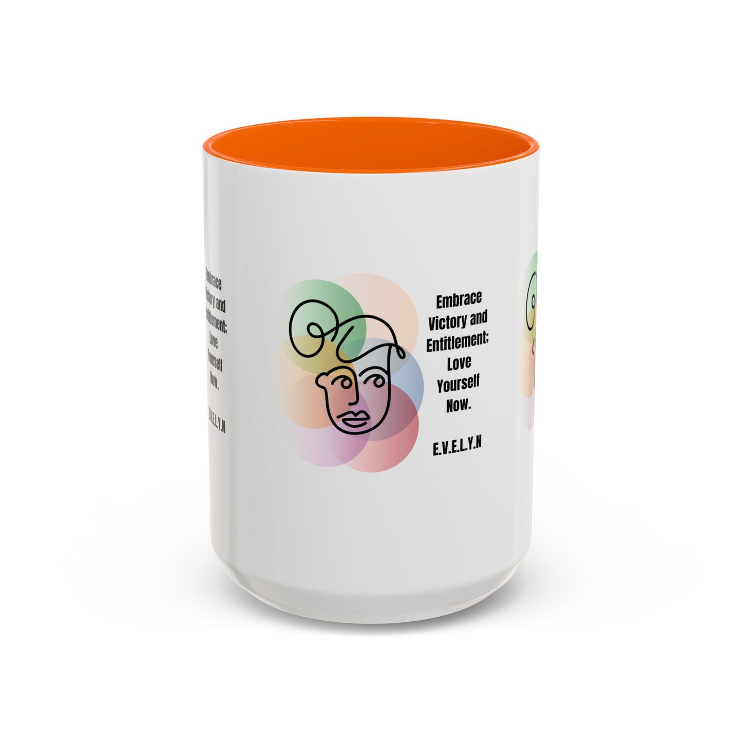 Personalized Initial Sketch Girl Accent Coffee Mug