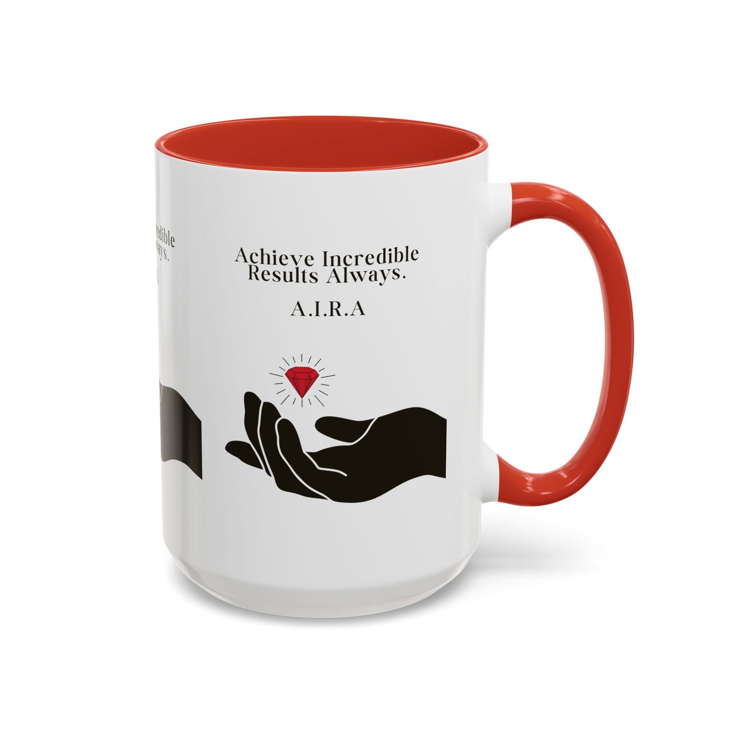 Personalized Initial Hand and Gem Accent Coffee Mug