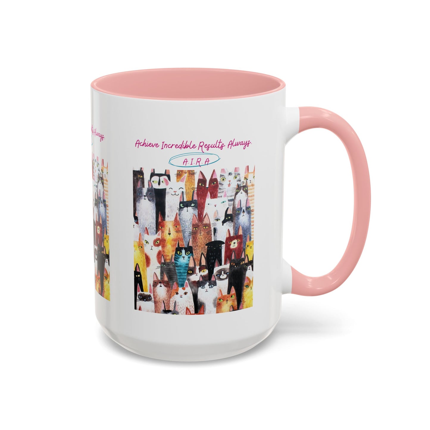 Personalized Initial Cat Collage Accent Coffee Mug