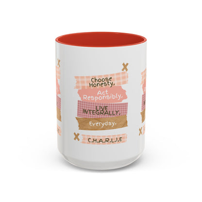 Personalized Message Pieces Accent Coffee Mug