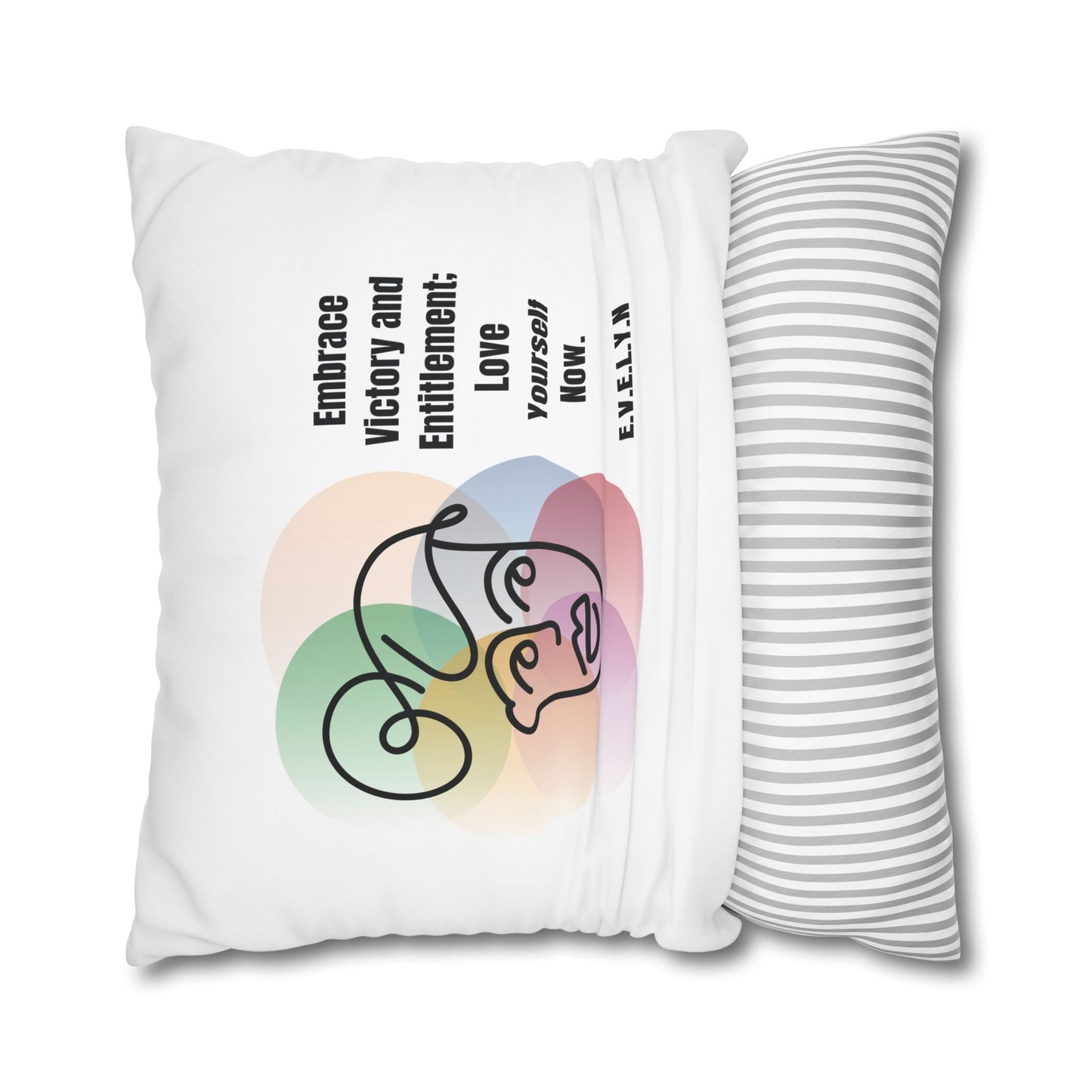 Personalized Initial Quote Simple Girl — Custom Sayings on Square Poly Canvas Pillowcase