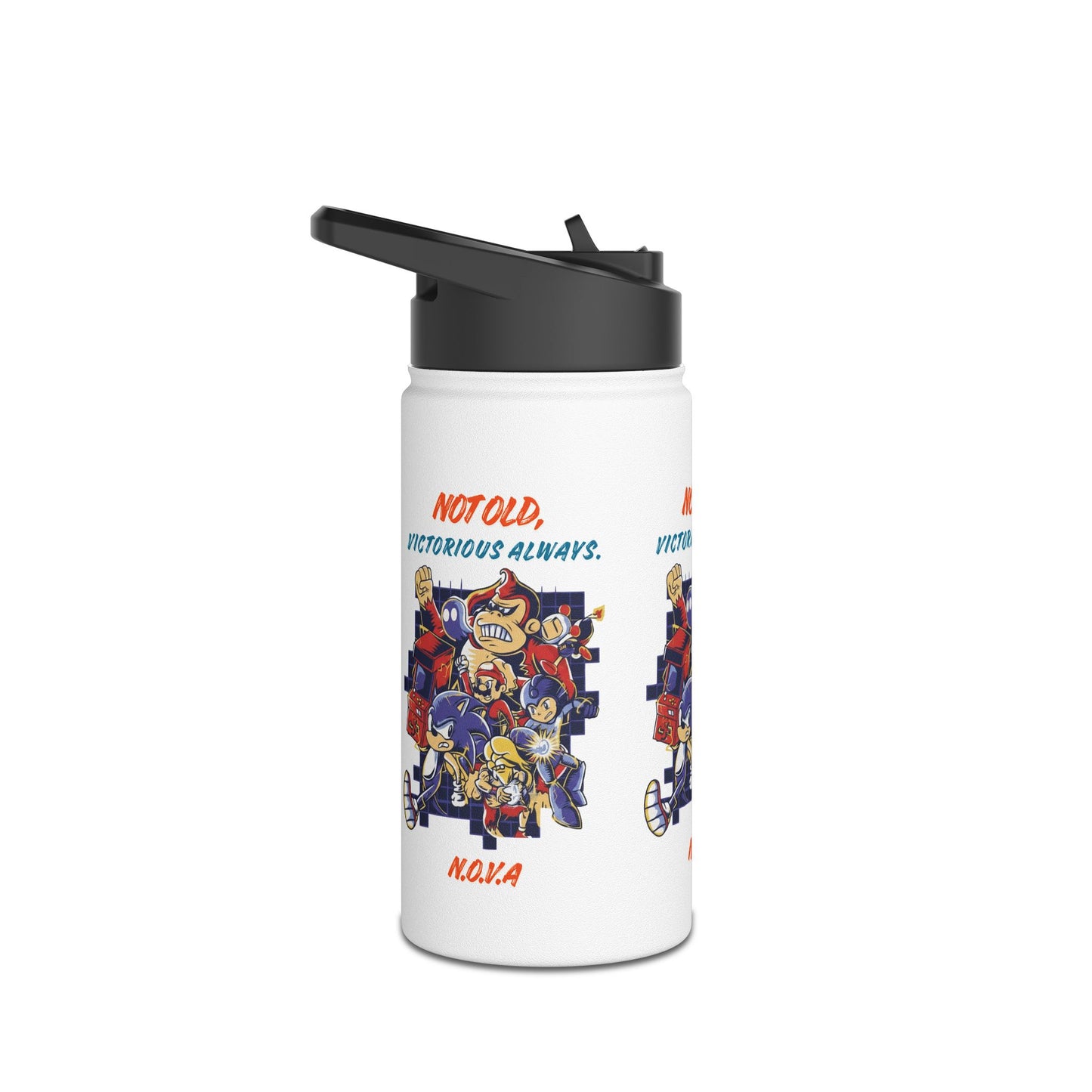 Personalized Initial Quote Cartoon Stainless Steel Water Bottle