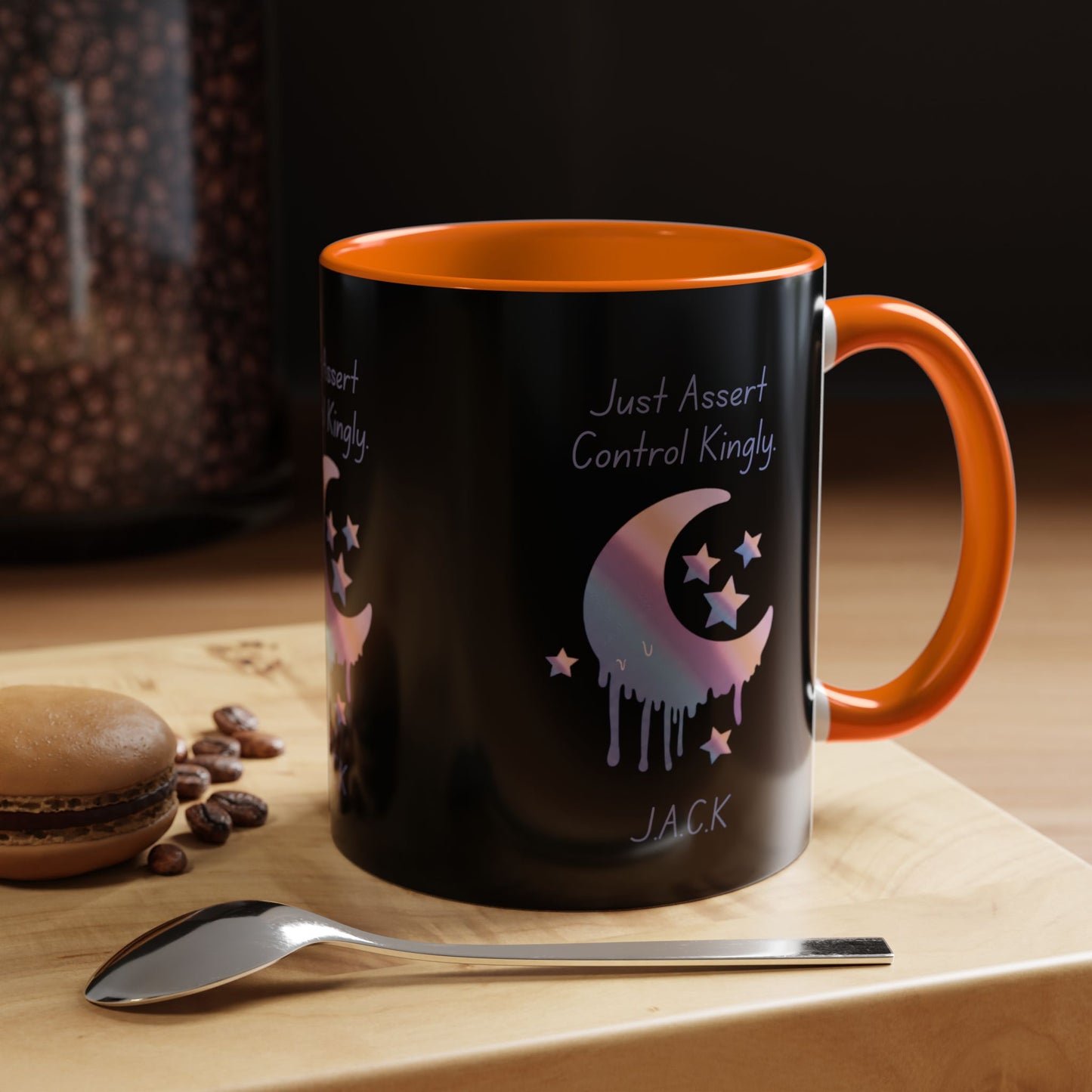 Personalized Moon Dripping Accent Coffee Mug