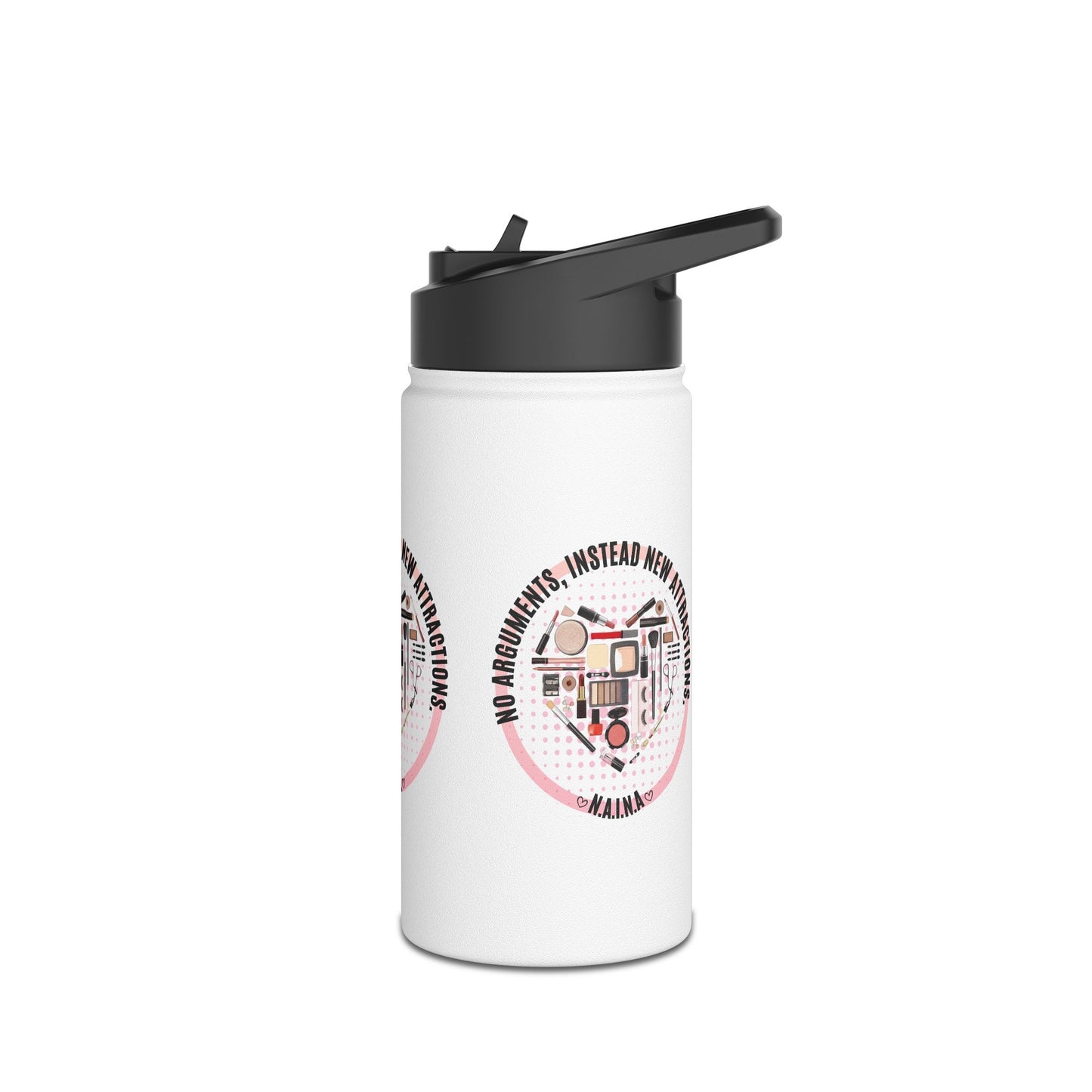 Personalized Initial Cosmetic Heart Controller Stainless Steel Water Bottle