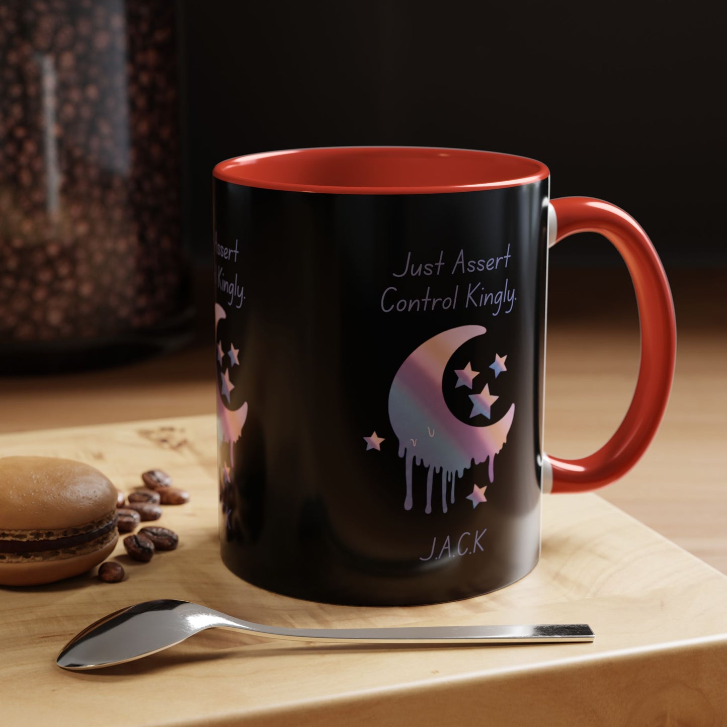 Personalized Moon Dripping Accent Coffee Mug
