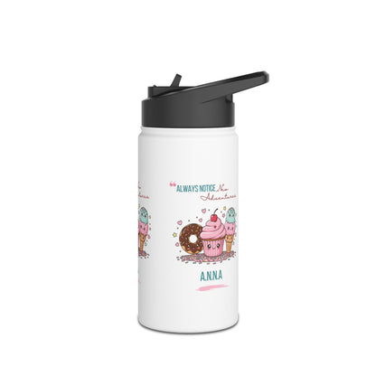 Personalized Initial Quote Sweet Treat Stainless Steel Water Bottle
