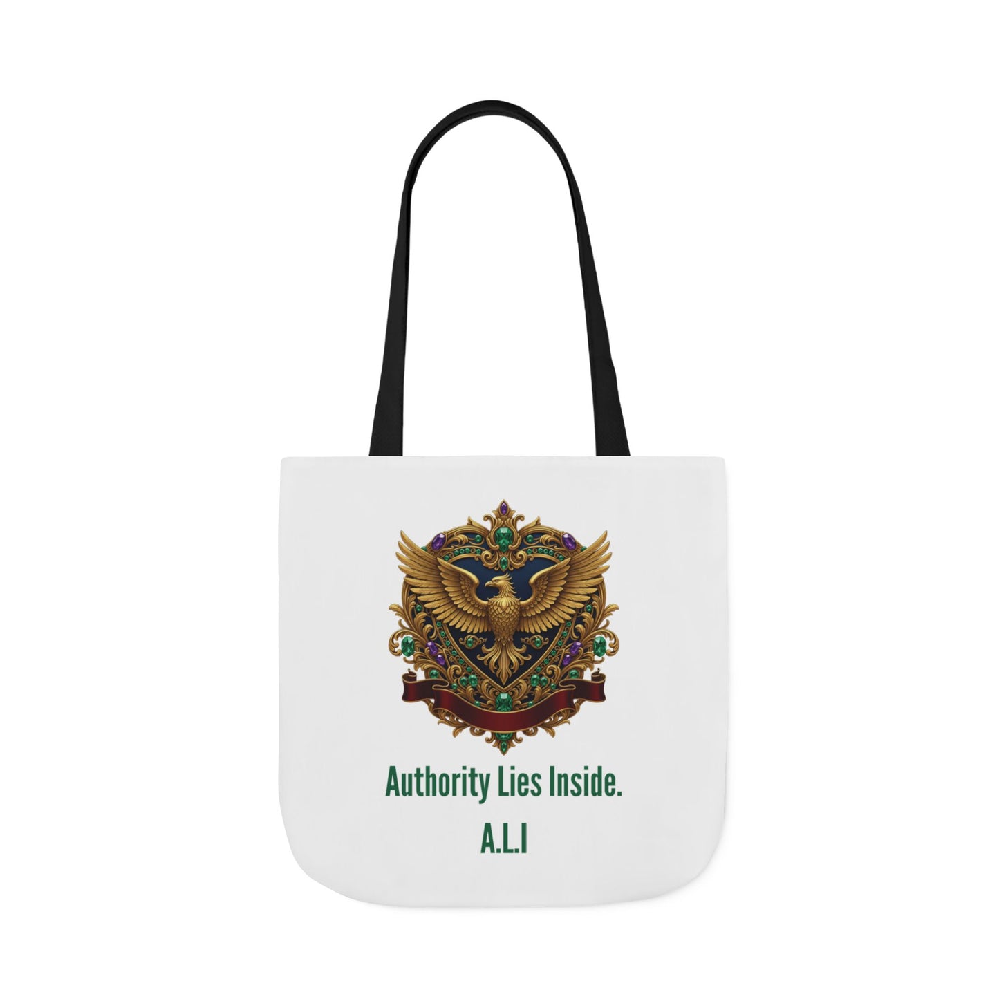 Personalized Initial Quote Eagle Wings Canvas Tote Custom Name