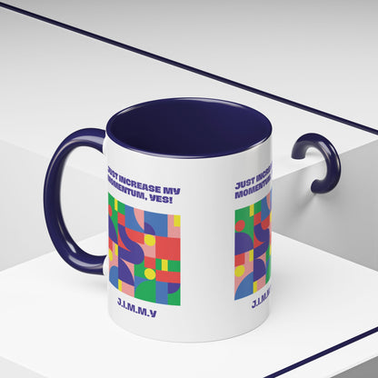 Personalized Initial Colorful Momentum Accent Coffee Mug