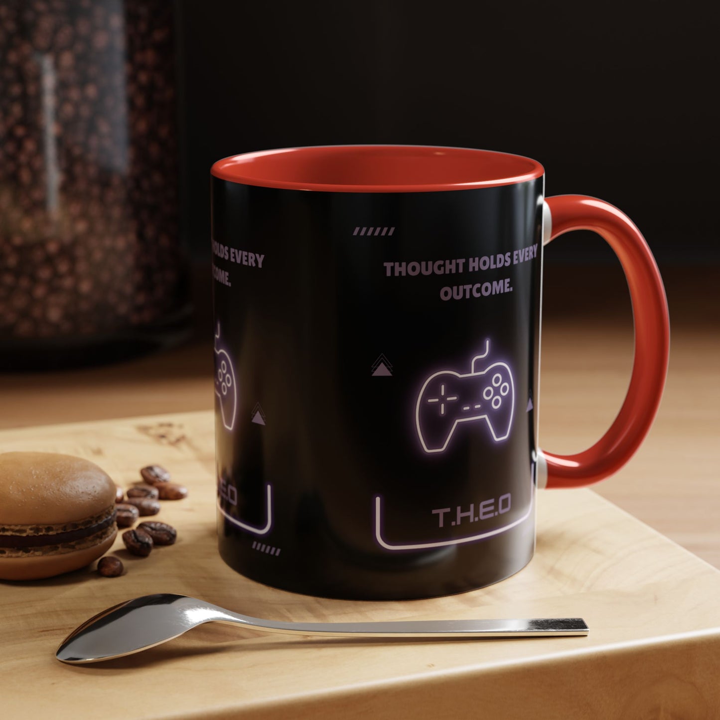 Personalized Initial Game Controller Accent Coffee Mug