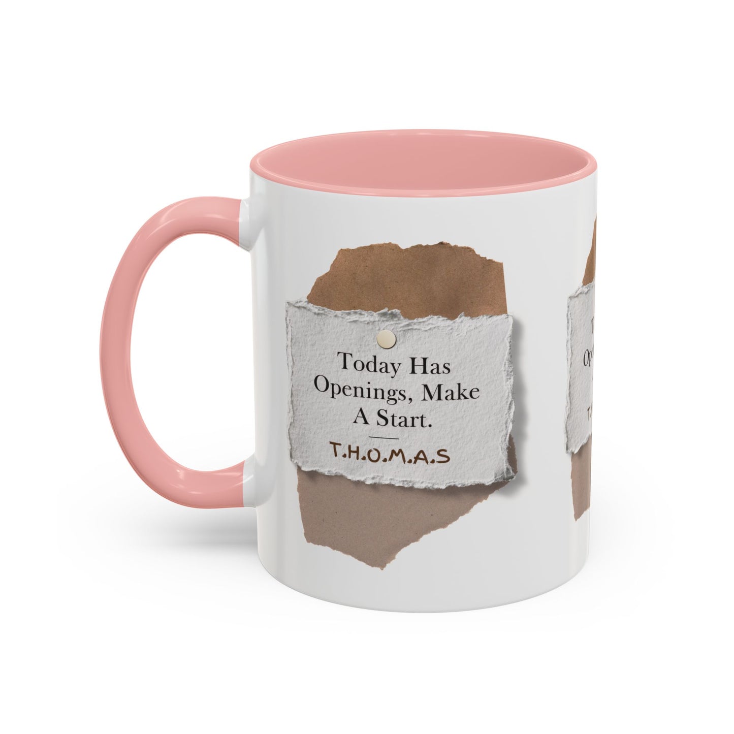 Personalized Torn Paper Note Accent Coffee Mug