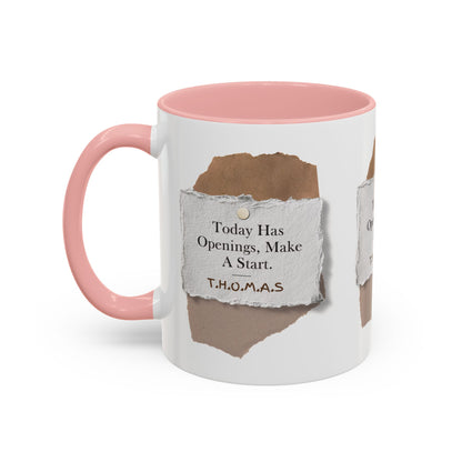 Personalized Torn Paper Note Accent Coffee Mug
