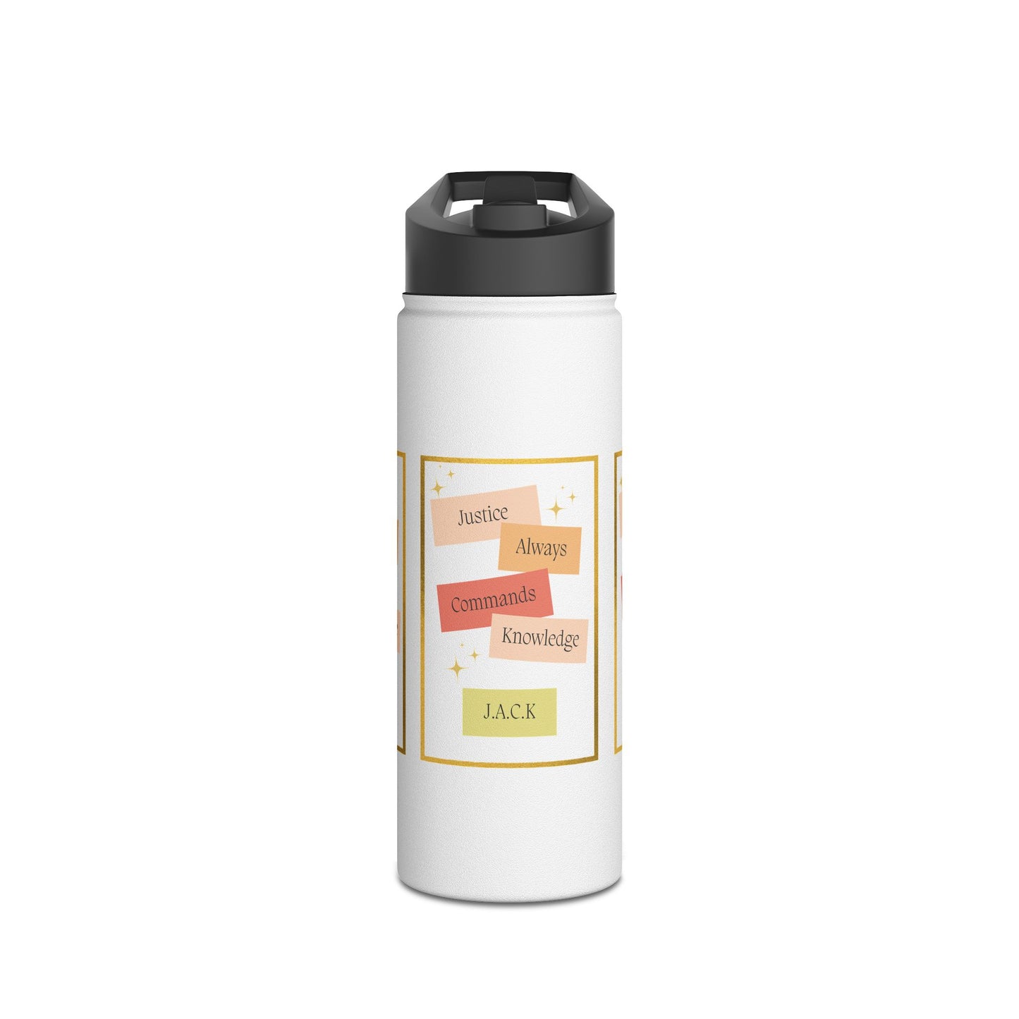 Personalized Initial Quote Patel Notes Stainless Steel Water Bottle