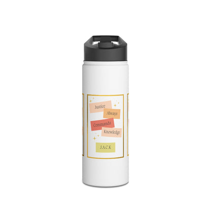 Personalized Initial Quote Patel Notes Stainless Steel Water Bottle