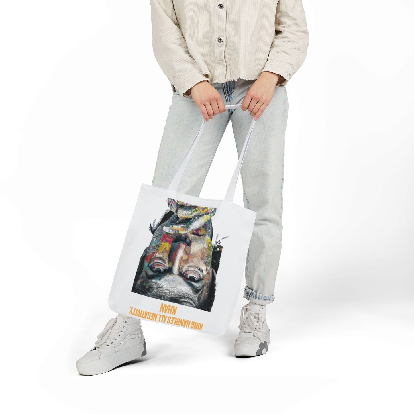 Personalized Initial Quote Khan Canvas Tote Custom Name