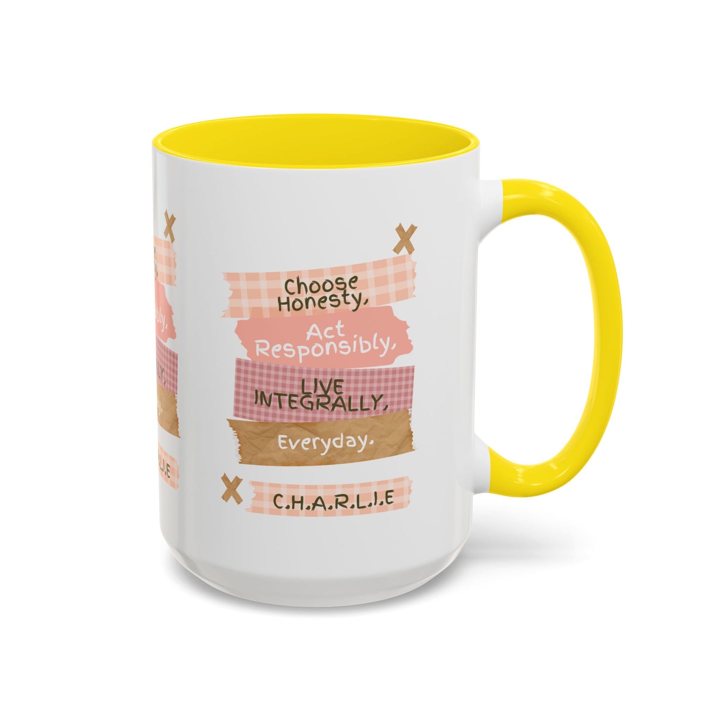 Personalized Message Pieces Accent Coffee Mug