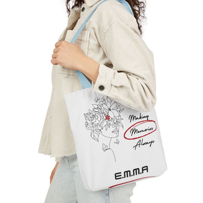 Personalized Initial Quote Floral Girl Canvas Tote Custom Name