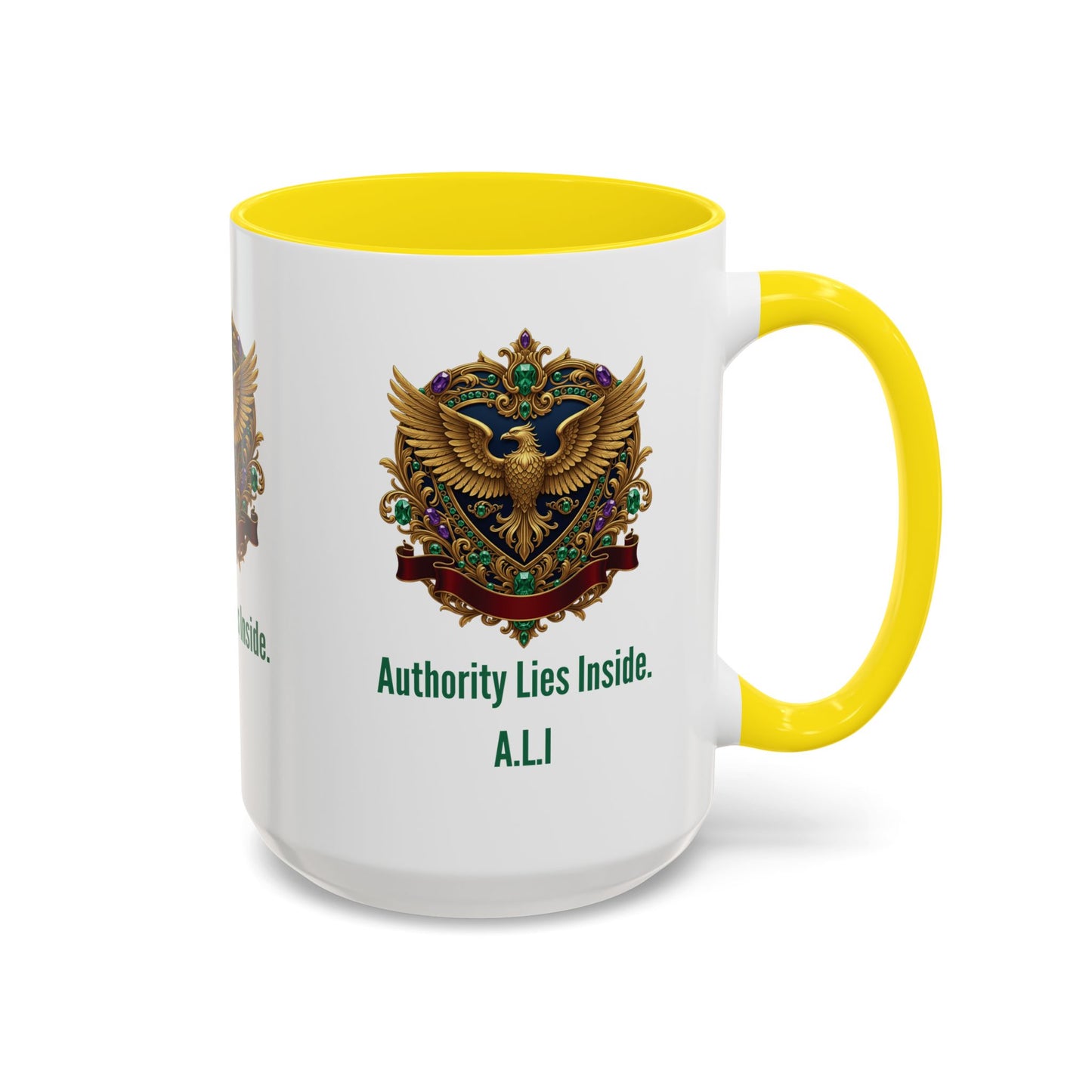 Personalized Initial Eagle Accent Coffee Mug