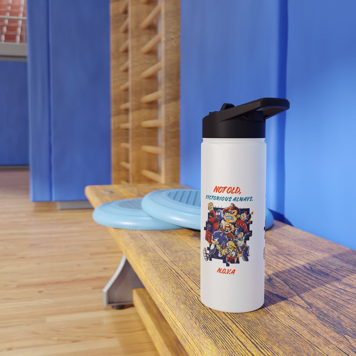 Personalized Initial Quote Cartoon Stainless Steel Water Bottle