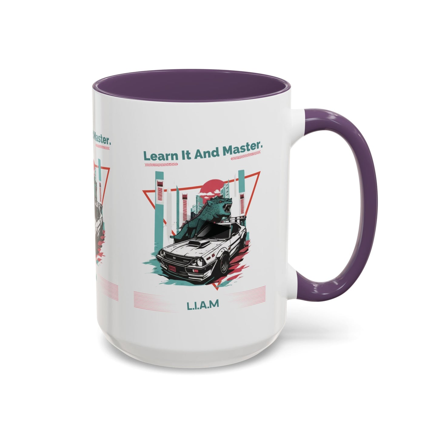 Personalized Retro Racing Accent Coffee Mug