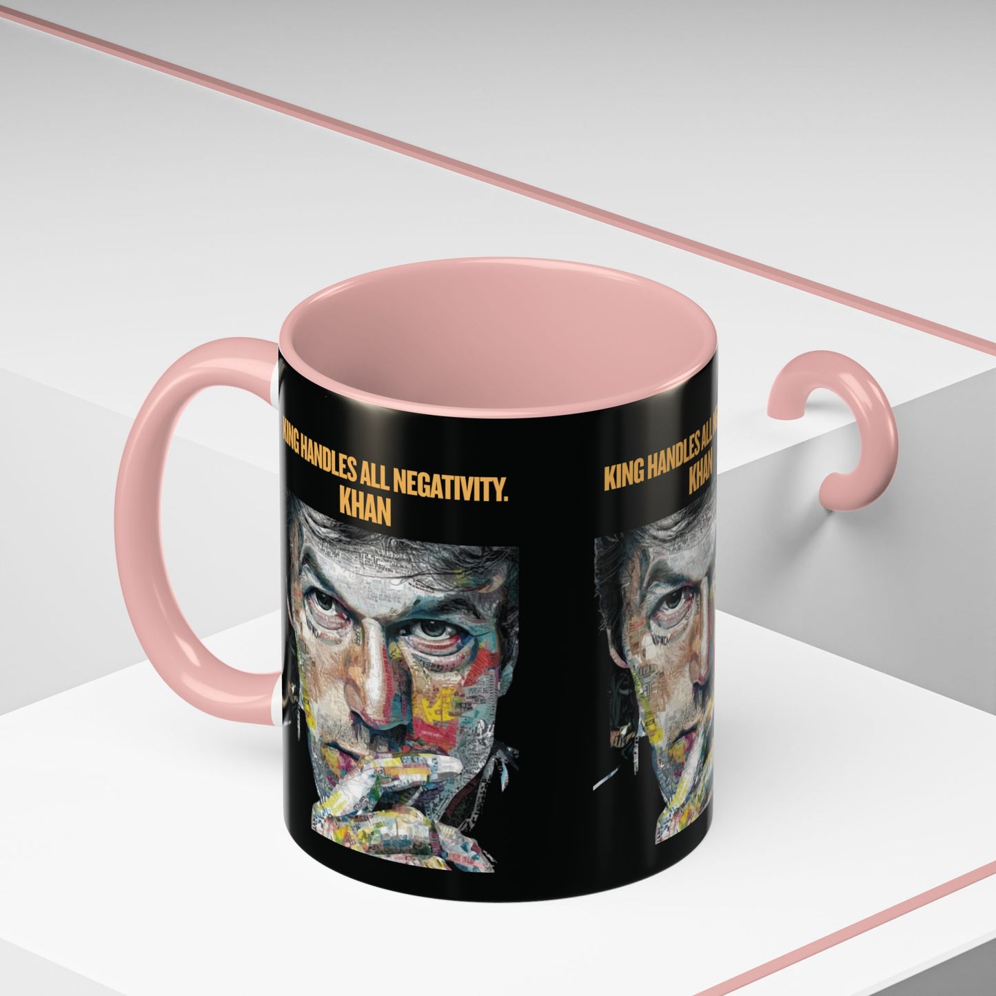 Personalized Initial Khan Accent Coffee Mug